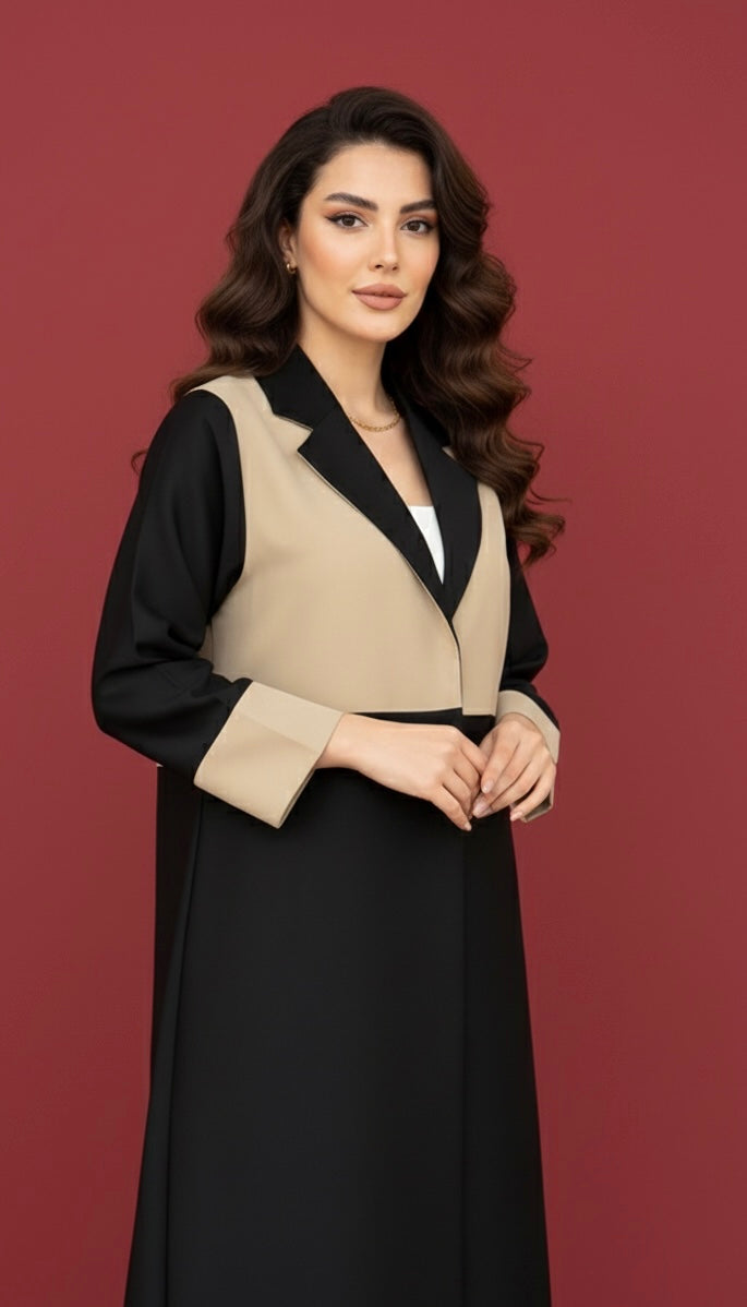 Two-Toned Blazer Style Abaya