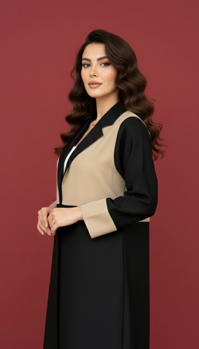 Two-Toned Blazer Style Abaya