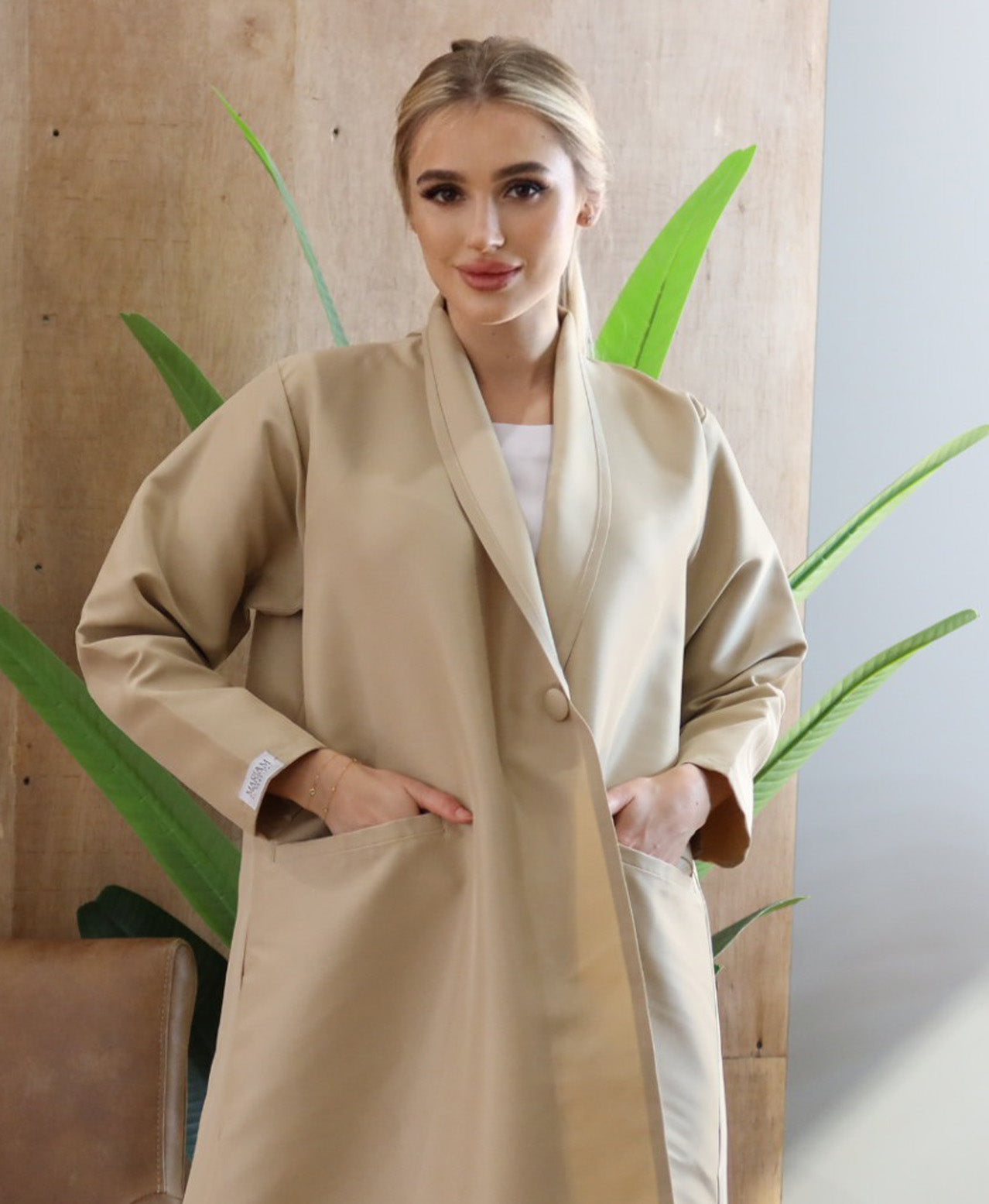 Beige Coat Abaya