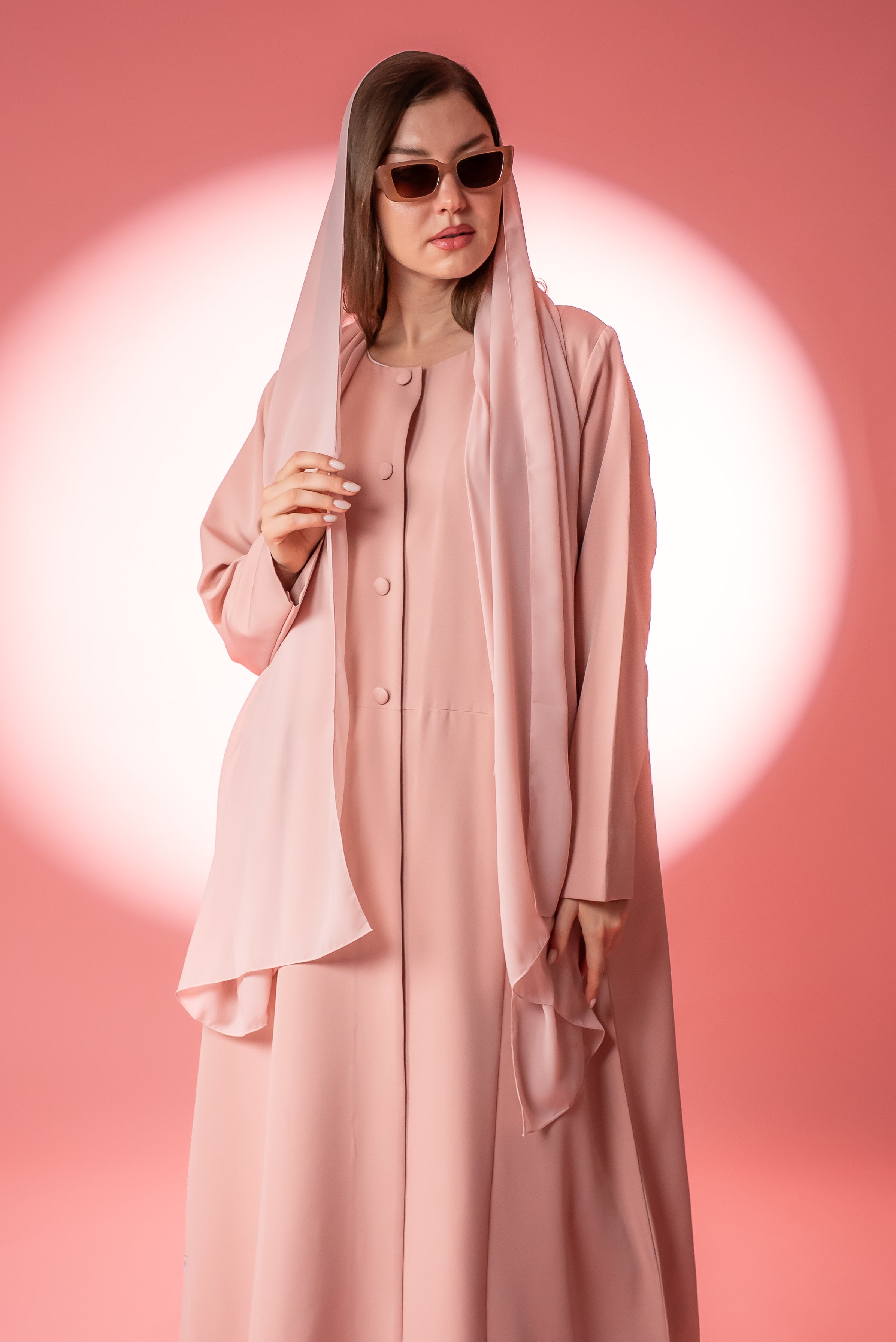 Pink | Round-Neck Set with Bottoms