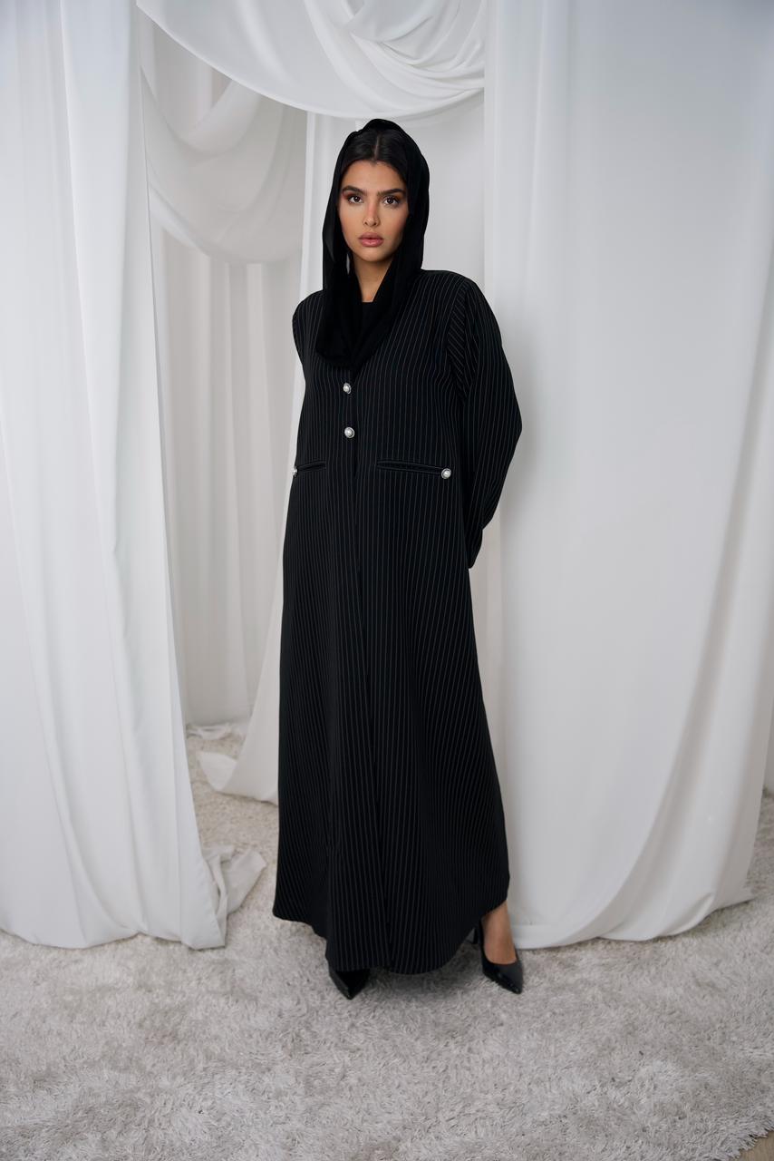 Black Lines Abaya