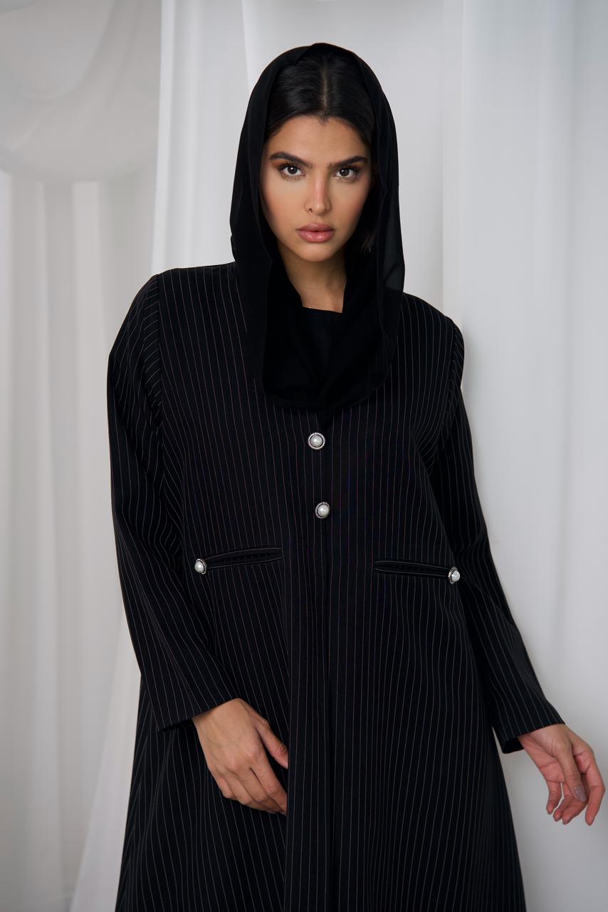 Black Lines Abaya