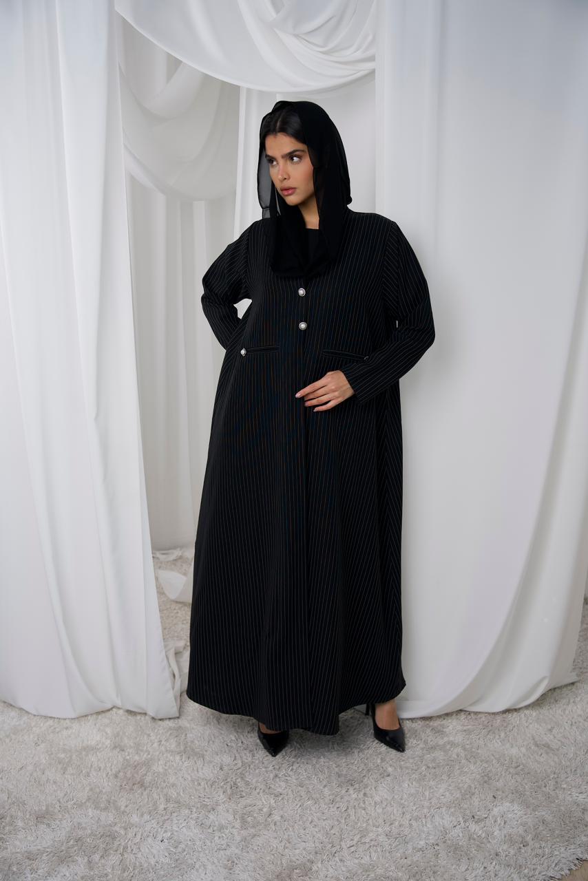 Black Lines Abaya