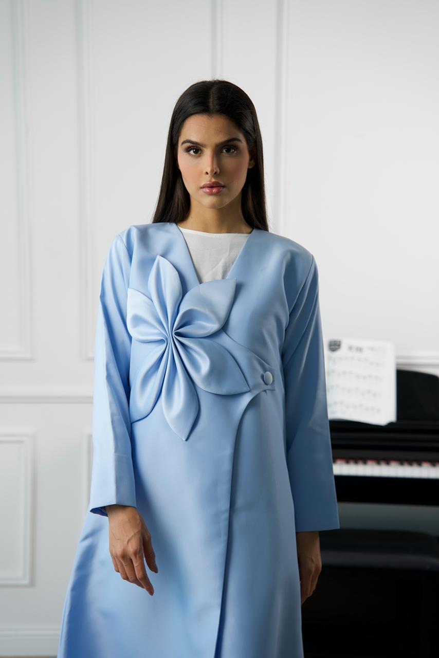 Sky Bloom Abaya